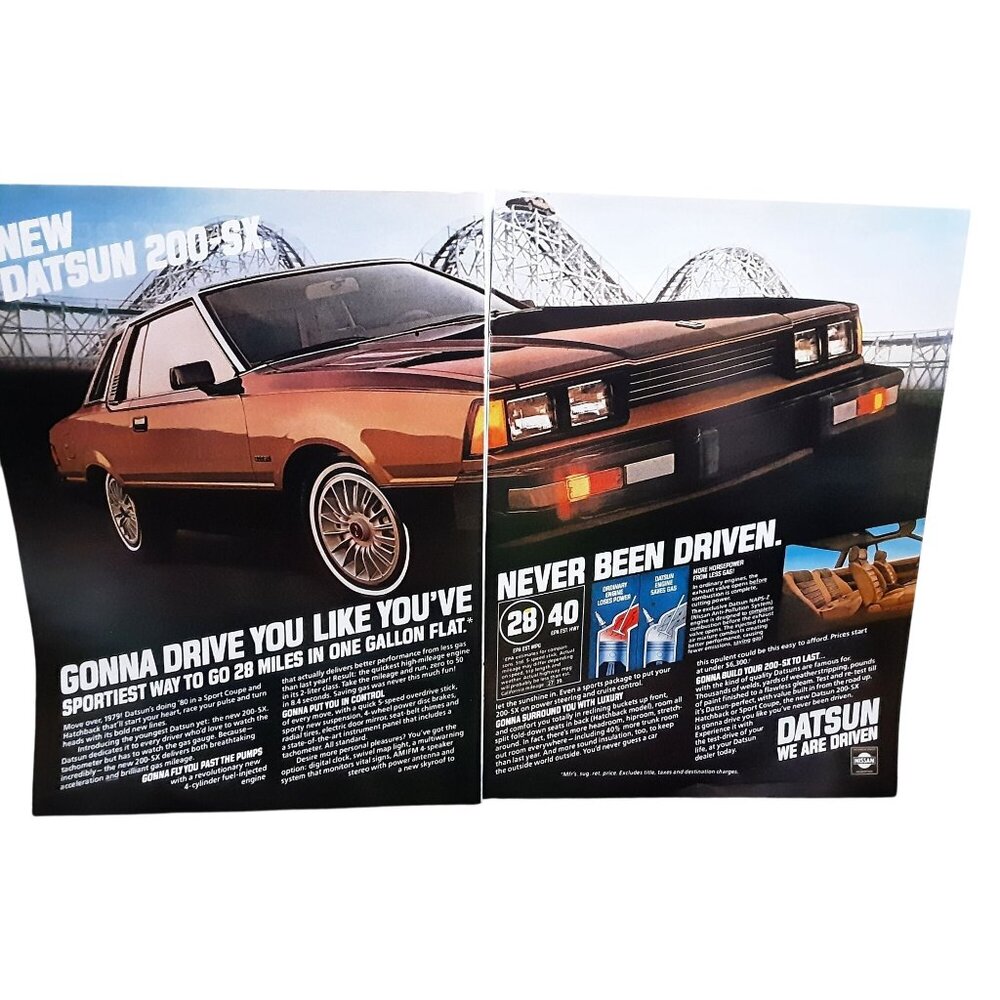 1979 1980 Datsun 200-SX Car Original Print Ad
